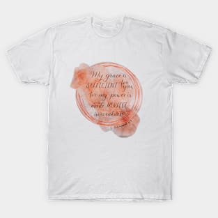 My grace is sufficient for you watercolour wreath T-Shirt